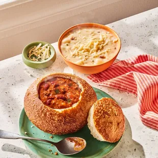 Hearty Fireside Chili &amp; Rustic Baked Potato Soup