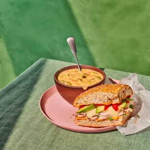 Chipotle Chicken Avo Melt &amp; Broccoli Cheddar Soup Cup You Pick 2