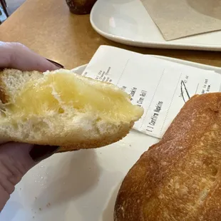 Congealed cheese in the 'grilled' cheese (barely toasted, let alone grilled)