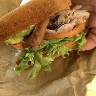 Not the best pic, but half of a turkey avocado BLT