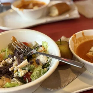 Creamy Tomato Soup and salad