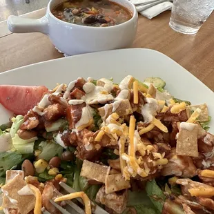 BBQ Chicken Salad and Minestrone