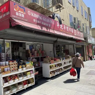 a woman walking down the street