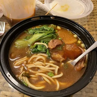 Spicy beef noodle soup