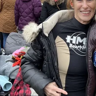 Before the plunge ... it's a bit chilly !!