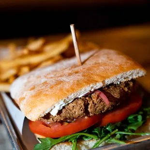 falafel sandwich.