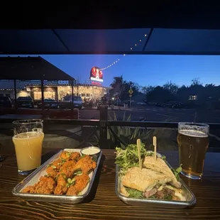 Buffalo wings and the tri tip sandwich special