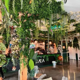 the interior of the cafe