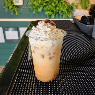 a cup of iced coffee