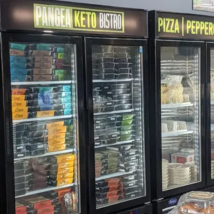 Keto frozen pizza, waffles, pizza rolls