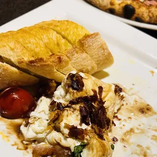 Burrata Toast with crispy prosciutto