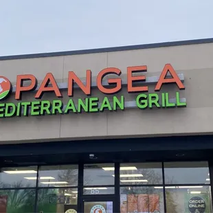 the front of the restaurant