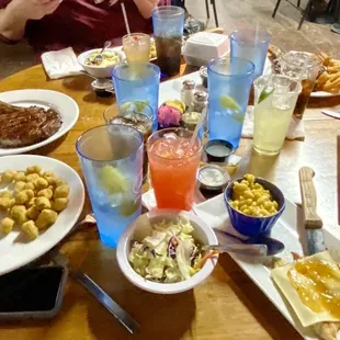 Our supper table-everything was delicious.