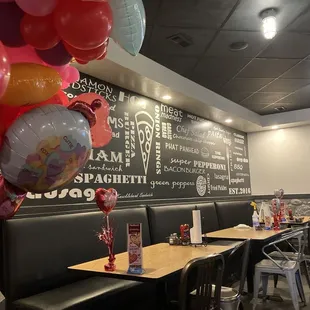 balloons in a restaurant