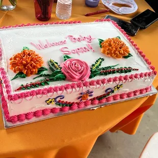 a birthday cake on a table