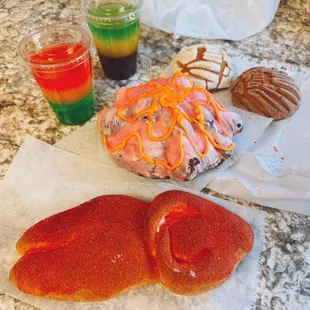 a variety of pastries