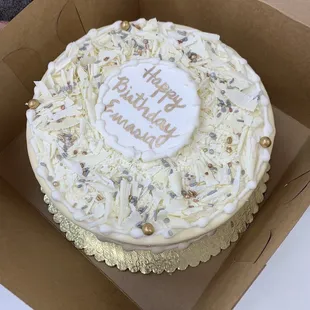 a birthday cake in a box