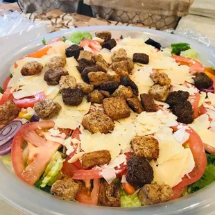 Garden Salad had parm slices