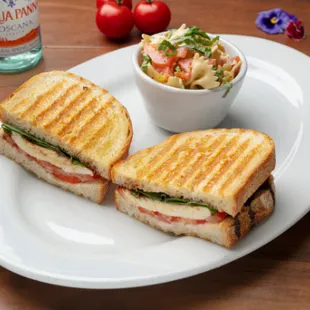 Caprese Panini (Buffalo Mozzarella, Roma Tomatoes, Fresh Basil and Homemade Pesto)