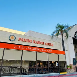 Panini Kabob Grill&apos;s entrance room in the Galleria at Tyler mall, located off of the Tyler exit on the 91 freeway.