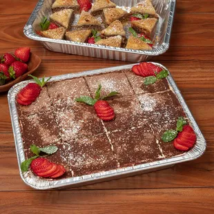 Catering tray of PKG's homemade tiramisu available. 24 hour advance notice needed as tiramisu is made in-house from scratch.
