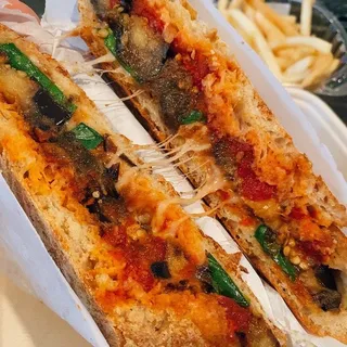 Eggplant Parmigiana Sandwich