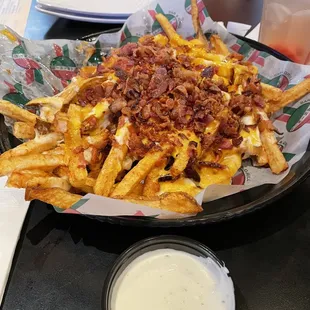 Loaded cheese bacon fries