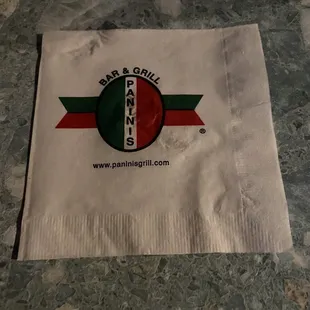 the logo on the napkin