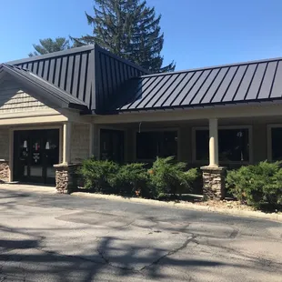 the front of the building