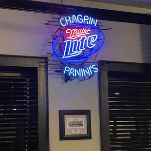 a neon sign