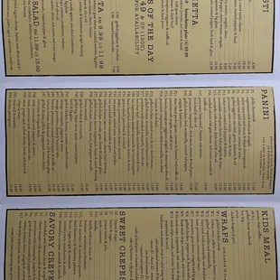 Menu Oct 2024
