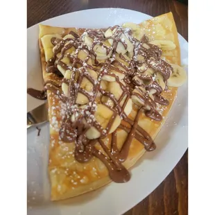 Crepe with nutella and banana