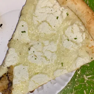 a slice of cheese pizza