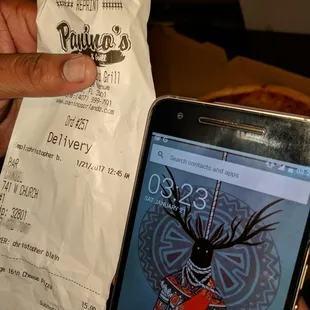 Almost 3 hours later. Cold Pizza, still not an Extra Large and definitely doesn't have Extra Cheese.