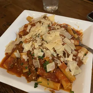 Shredded pork rigatoni