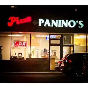 Pizza Panino&quot;s . U can go from both sides. This One have big parking lot .