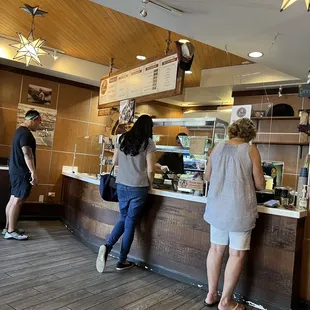 customers at the counter