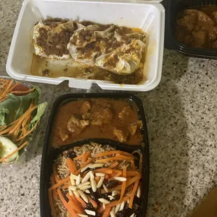a variety of food in containers