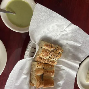 Complimentary Bread with dipping sauce