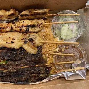 Satay Plate (beef and chicken)