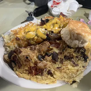 Gulf shrimp omelette