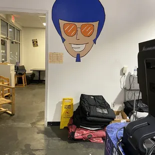 a man with sunglasses on his head
