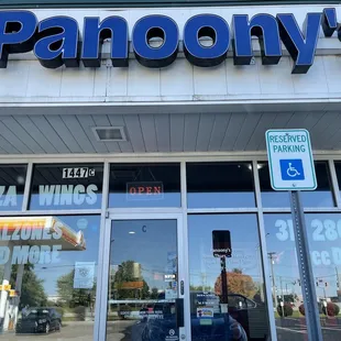 Convenient parking next to a gas station