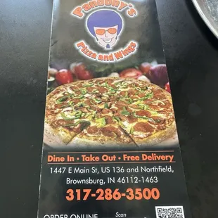Front of the menu June 2024