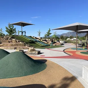Lots of turf areas and fun slide