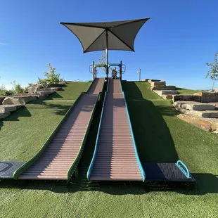 Big kid loves this slide