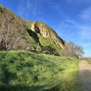 Trail along the base of the bluffs