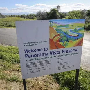 Panorama Vista Preserve Sign