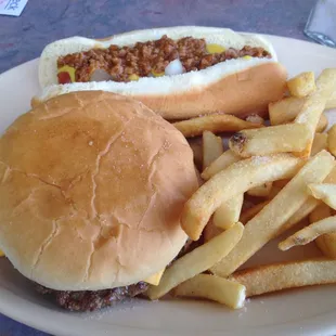 Cheeseburger, FF, and Hot Dog - thrown in a canned Diet Pepsi, and you just spent $6 plus tax. Now that&apos;s a Value Meal.