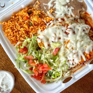 Carryout Enchilada Dinner with Al Pastor ($8.99)